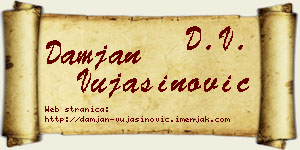 Damjan Vujasinović vizit kartica